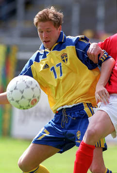 Danmark-Sverige 1-2  (U21) Christer Persson, Sverige