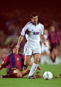 Luis Figo, Real Madrid och Carlos Puyol, Barcelona