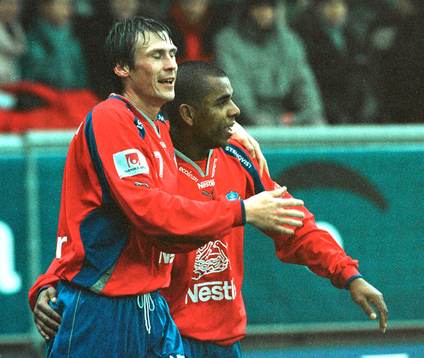 Michael Hansson och Alvaro Santos, Helsingborg jubel