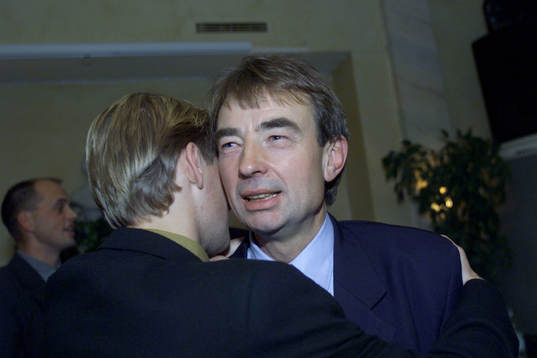 Tom Prahl, tränare Halmstad och Fredrik Andersson (Svenska