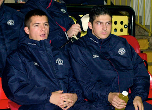 Alex Notman och Bojan Djordic, Manchester United