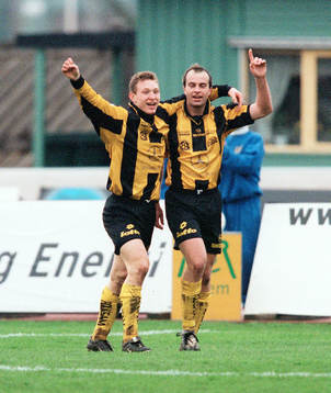 Kim Källström och Peter Vougt, Häcken (jubel)