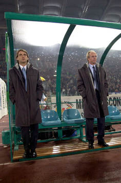 Sven-Göran Eriksson och Roberto Mancini, tränare Lazio