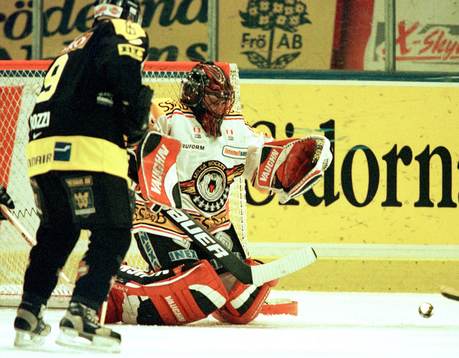 Ishockey, Elitserien, AIK - Luleå. Jarmo Myllys, målvakt