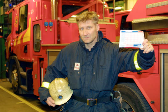 Billy Olsson på Katarina Brandstation. (Tips, Tippare,