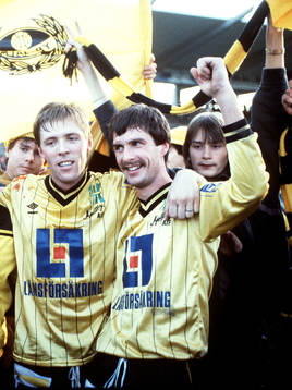 Fr.v Peter Stridfeldt och Lennart Johansson, Mjällby