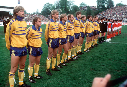 Sveriges startelva, fr.v: Glenn Strömberg, Robert Prytz,