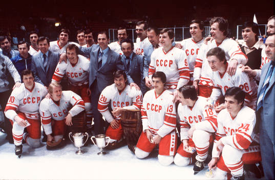1981 Ishockey, Lagbild Sovjet. (Guld, Jubel)