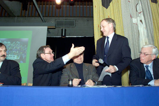 Bengt Sjöholm, ordförande Halmstad och Stig Nilsson
