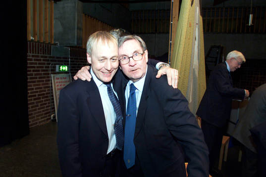 Bengt Sjöholm, ordförande Halmstad och Stig Nilsson