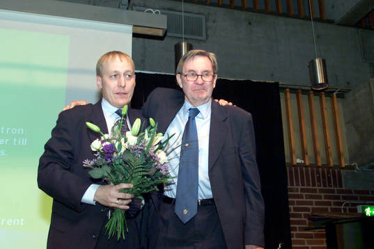Bengt Sjöholm, ordförande Halmstad och Stig Nilsson