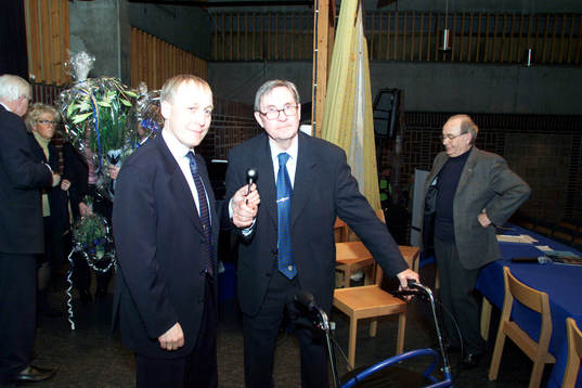 Bengt Sjöholm, ordförande Halmstad och Stig Nilsson