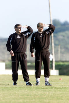 Olle Nordin och Peter Larsson, tränare AIK