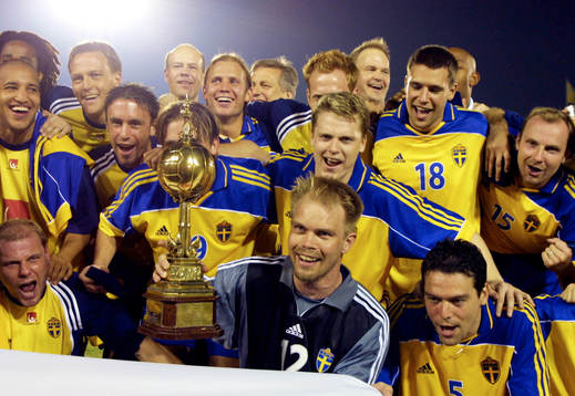 Kings Cup, Final, Sverige - Kina: Jubel Sverige