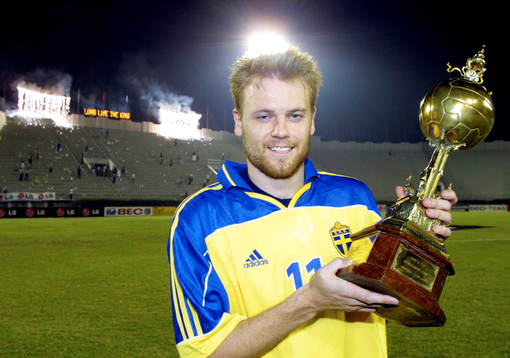 Kings Cup, Final, Sverige - Kina: Mattias Jonson, Sverige.