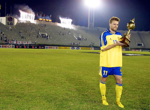Kings Cup, Final, Sverige - Kina: Mattias Jonson, Sverige.