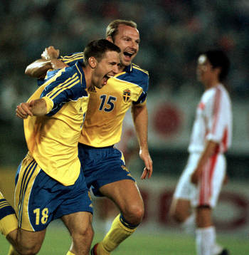 Kings Cup, Final, Sverige - Kina: Stefan Selakovic och