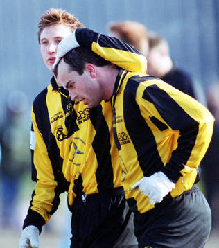 Kim Källström och Peter Vougt, Häcken jublar. (Jubel)
