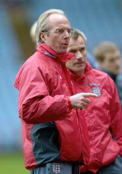 Sven-Göran Eriksson, förbundskapten England och  Peter