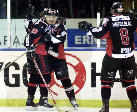 Tomas Sandström och Juha Riihijärvi, Malmö jublar.