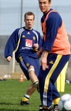 Fredrik Ljungberg och Patrik Andersson, Sverige