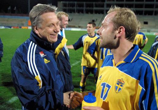 Tommy Söderberg, förbundskapten Sverige och Håkan Mild