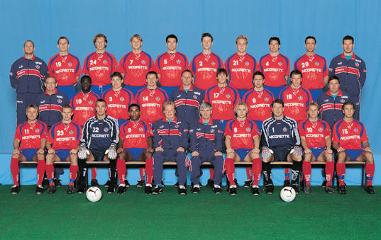 Fotboll, allsvenskan, lagbild Helsingborg (Helsingborgs