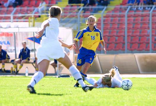 Algarve Cup Fotboll Sverige - USA 2-0. Elin Flyborg, DIF