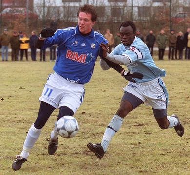 Mikael Nilsson, Halmstad och Joseph Elanga, Malmö FF