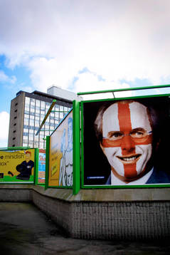 Sven-Göran Eriksson, förbundskapten England. (Reklamtavla)