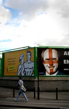 Sven-Göran Eriksson, förbundskapten England. (Reklamtavla)