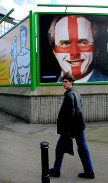 Sven-Göran Eriksson, förbundskapten England. (Reklamtavla)