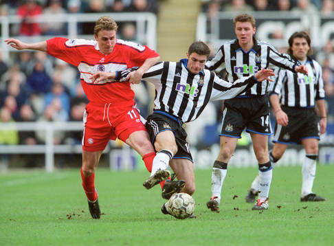 Alan Boksic, Middlesbrough och Aaron Hughes, Newcastle