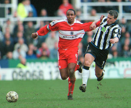 Paul Ince, Middlesborugh och Robert Lee, Newcastle