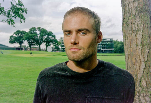 Olof Mellberg of Aston Villa playing at a golf course