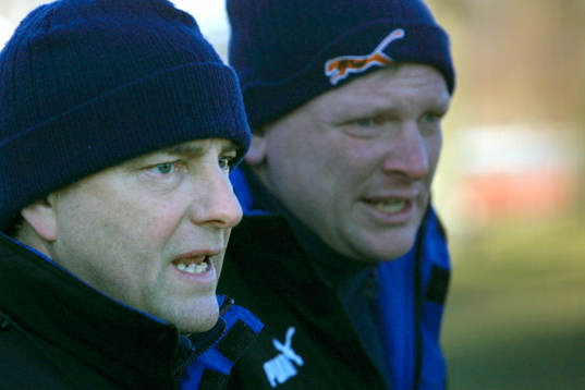 Ole Mörck, Trelleborg, tränare och Alf Westerberg,