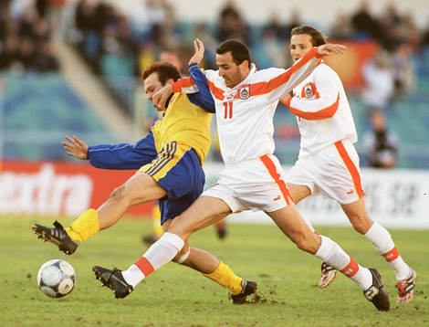 Sverige - Makedonien: Fredrik Ljungberg, Sverige och  Goran