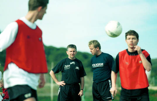 Fotboll, Superettan,  Mjällbys tränare Hans Larsson