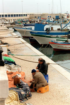 Italien, Bari, fiskare