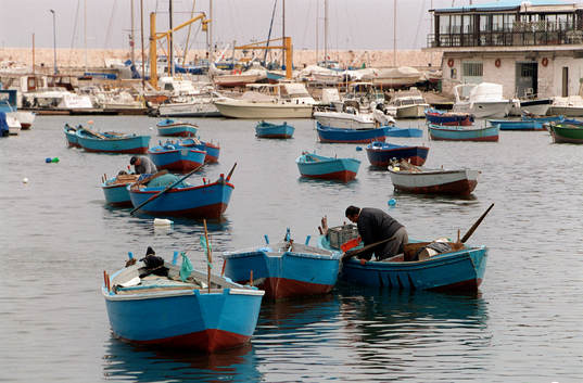 Italien, Bari, fiskare