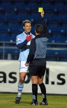Fotboll, Zlatan Ibrahimovic, Malmö FF (varning, gult kort)