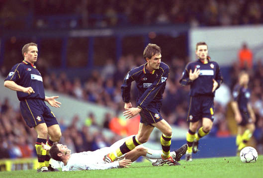 Robbie Keane, Leeds och Claus Lundekvam, Southampton