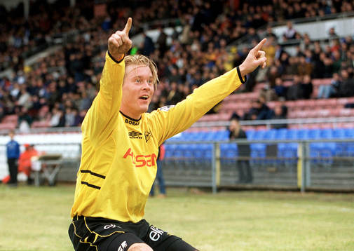 Fotboll, Allsvenskan,  Fredrik Berglund, Elfsborg (jubel)