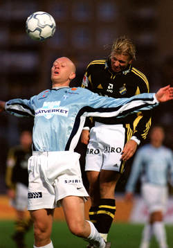 Peter Sörensen, Malmö FF och Martin Åslund, AIK