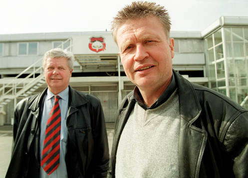 Malmö IF Percy Nilsson och  tränare Per Bäckman