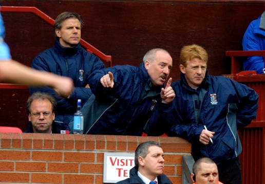 Roland Nilsson, assisterande manager och Gordon Strachan,