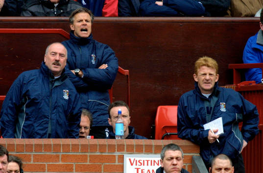 Roland Nilsson, assisterande manager och Gordon Strachan,