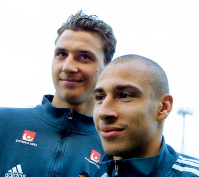 Fotboll, Landslaget, Henrik Larsson och Zlatan Ibrahimovic.