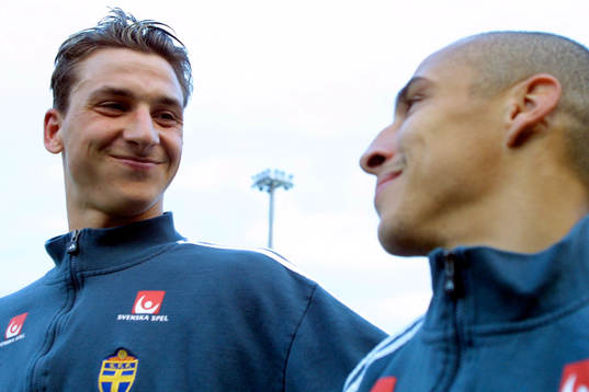 Fotboll, Landslaget, Henrik Larsson och Zlatan Ibrahimovic,