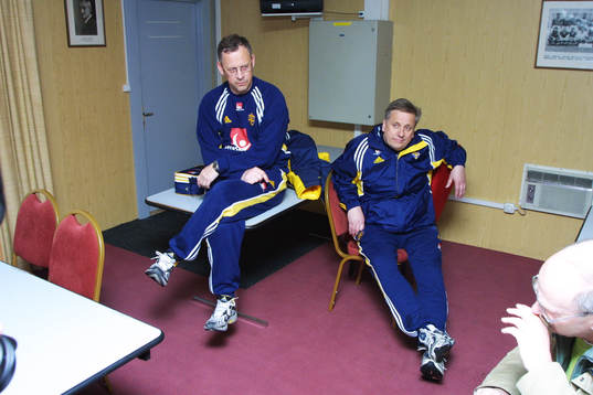 Lars Lagerbäck och Tommy Söderberg, förbundskaptener i